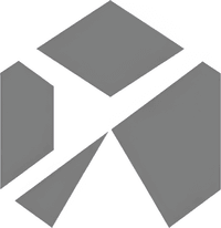Минималистичный абстрактный логотип компании Дивный Бор в серых тонах на белом фоне